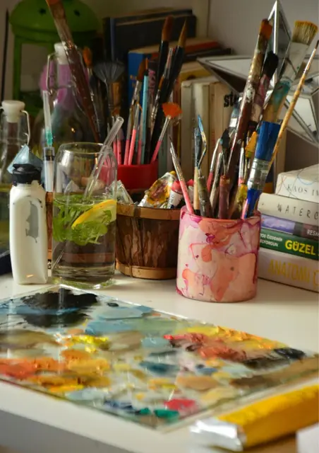 Pinceaux et matériel de peinture de l'atelier Art & Co